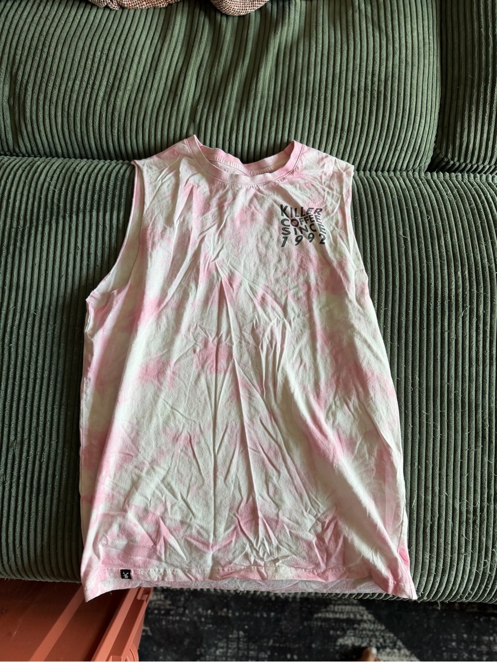 Dutch Bros Pink Tie-Dye Muscle Tee